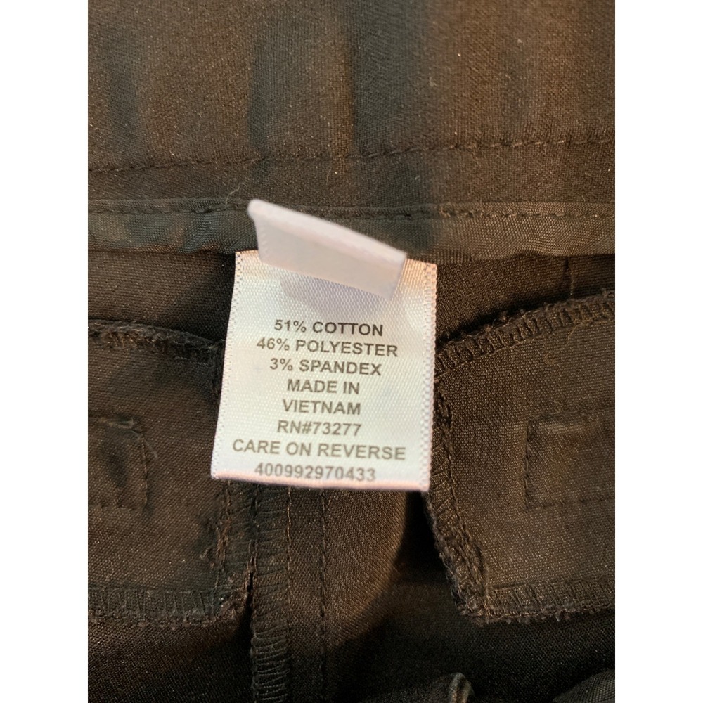 ELLE Womens Black Straight Leg Dress Pants Size 2 Office Career Professional - Picture 4 of 9